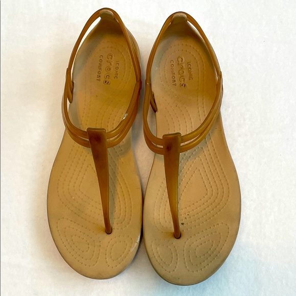 CROCS Women's Isabella Sandals in Tan size 6 - Picture 1 of 7